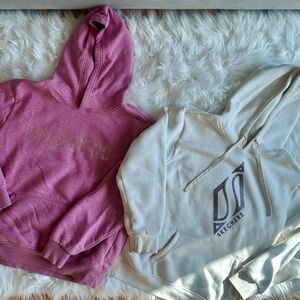 Skechers 2 for 1 Women's Pink Sparkle and Cream Hooded Sweatshirts